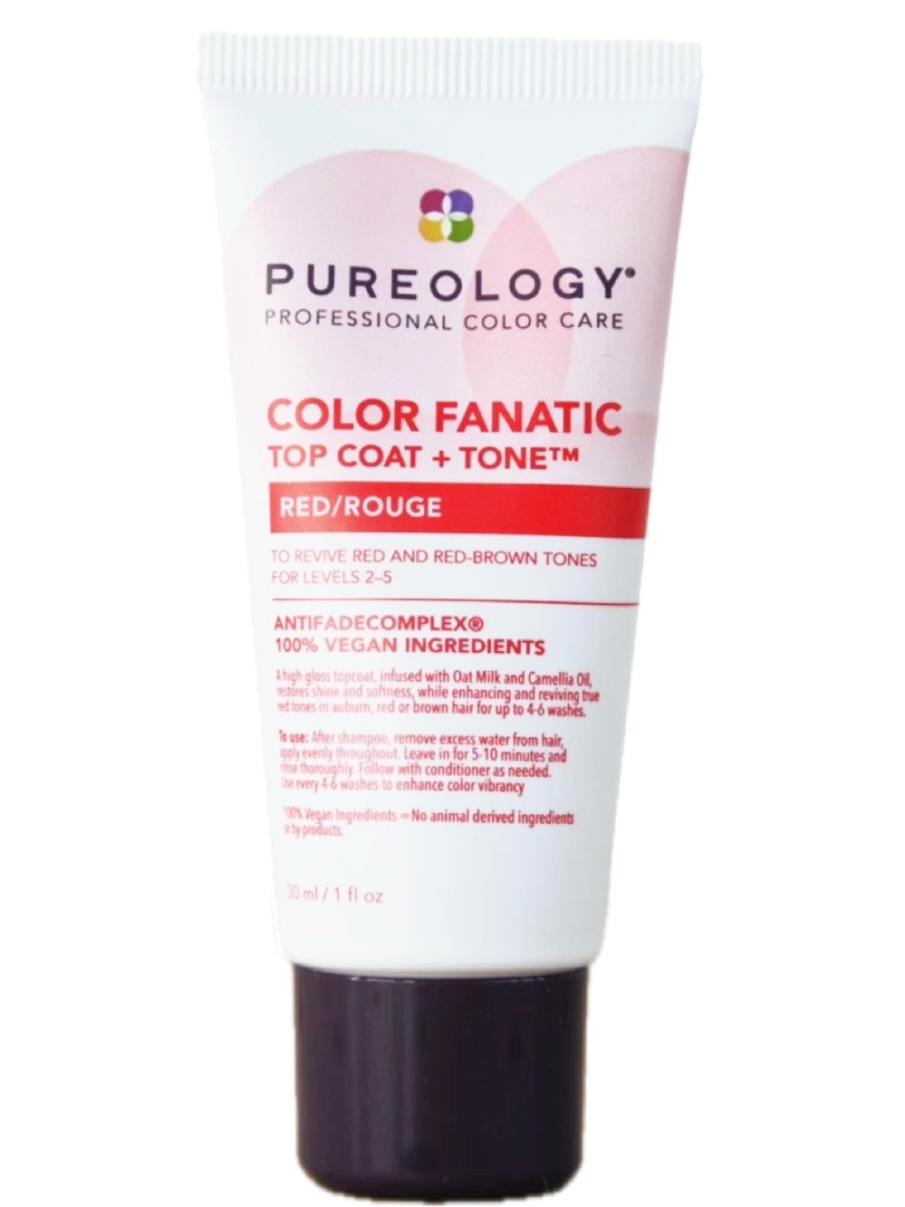 Pureology Color Fanatic Top Coat + Tone — Red- Travel Size x2